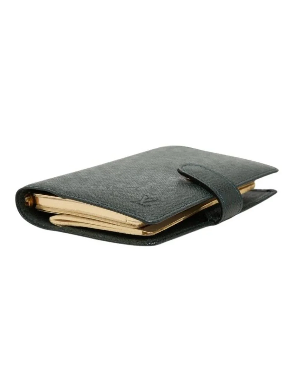 Louis Vuitton Taiga Agenda PM Notebook Cover Esepia Green Leather
